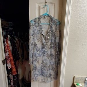 Adorable silky tunic top
